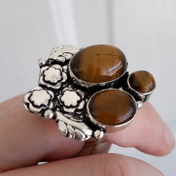 New Tiger Eye 925 Silver Ring. - Picture 2 of 8